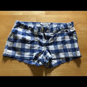 Blue Plaid Shorts